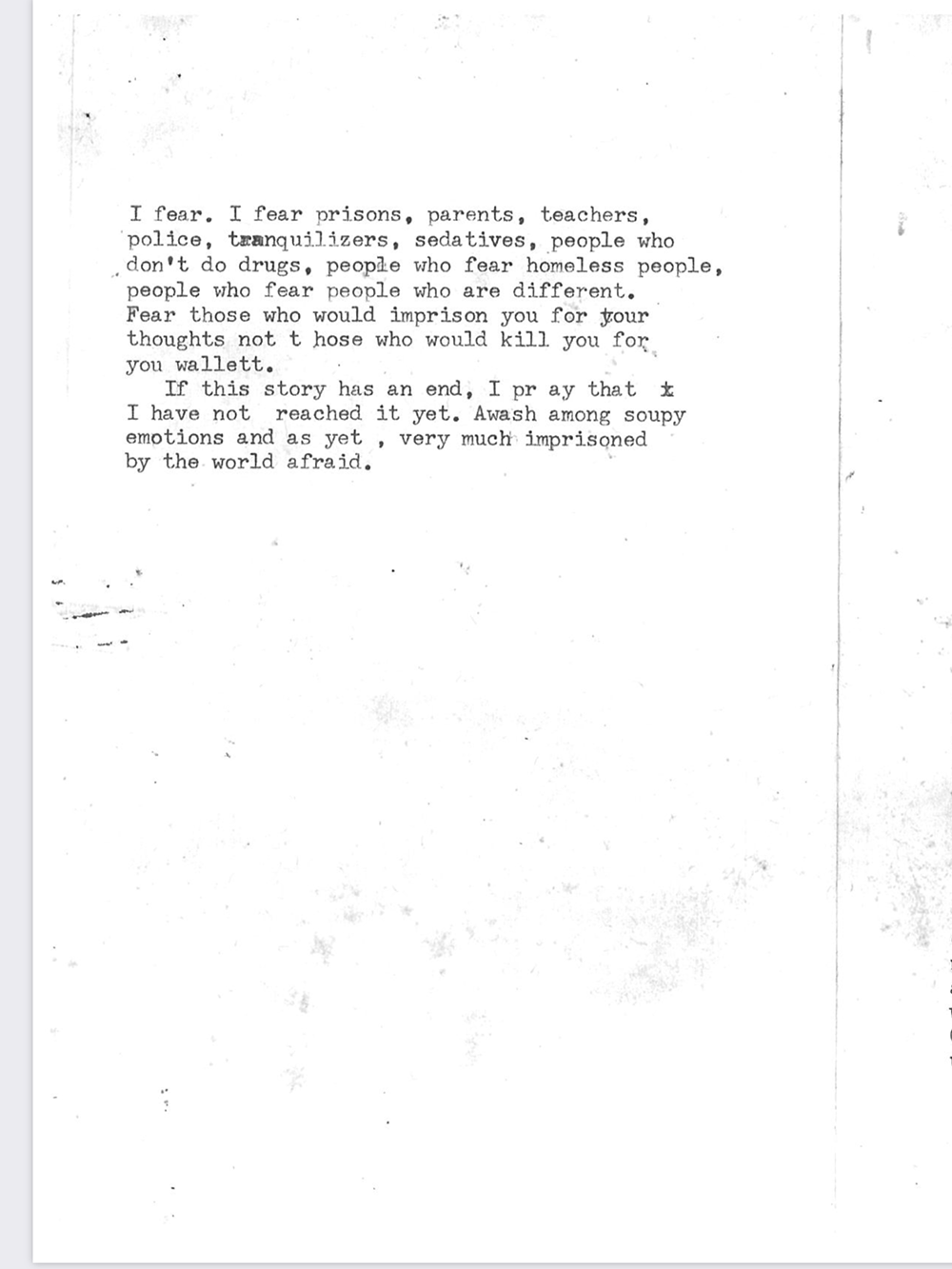 an image of typewritten text